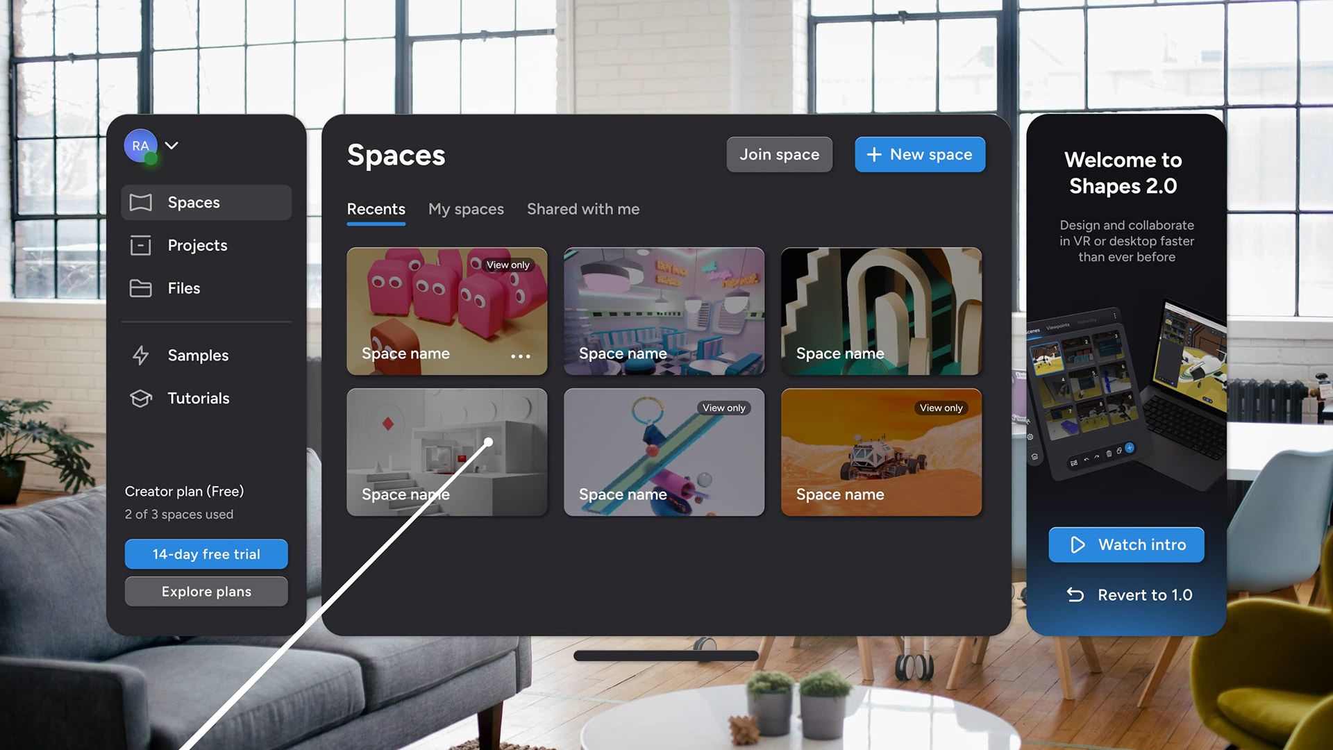 XR App Lobby illustration