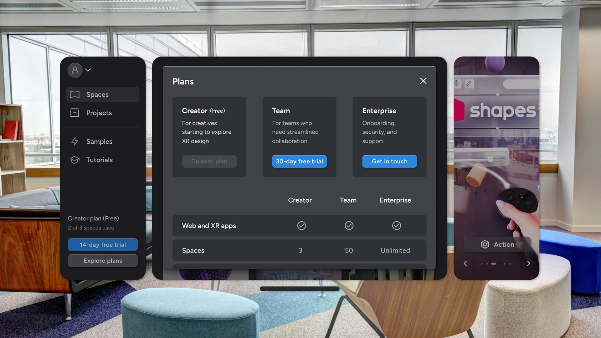 XR App Lobby illustration