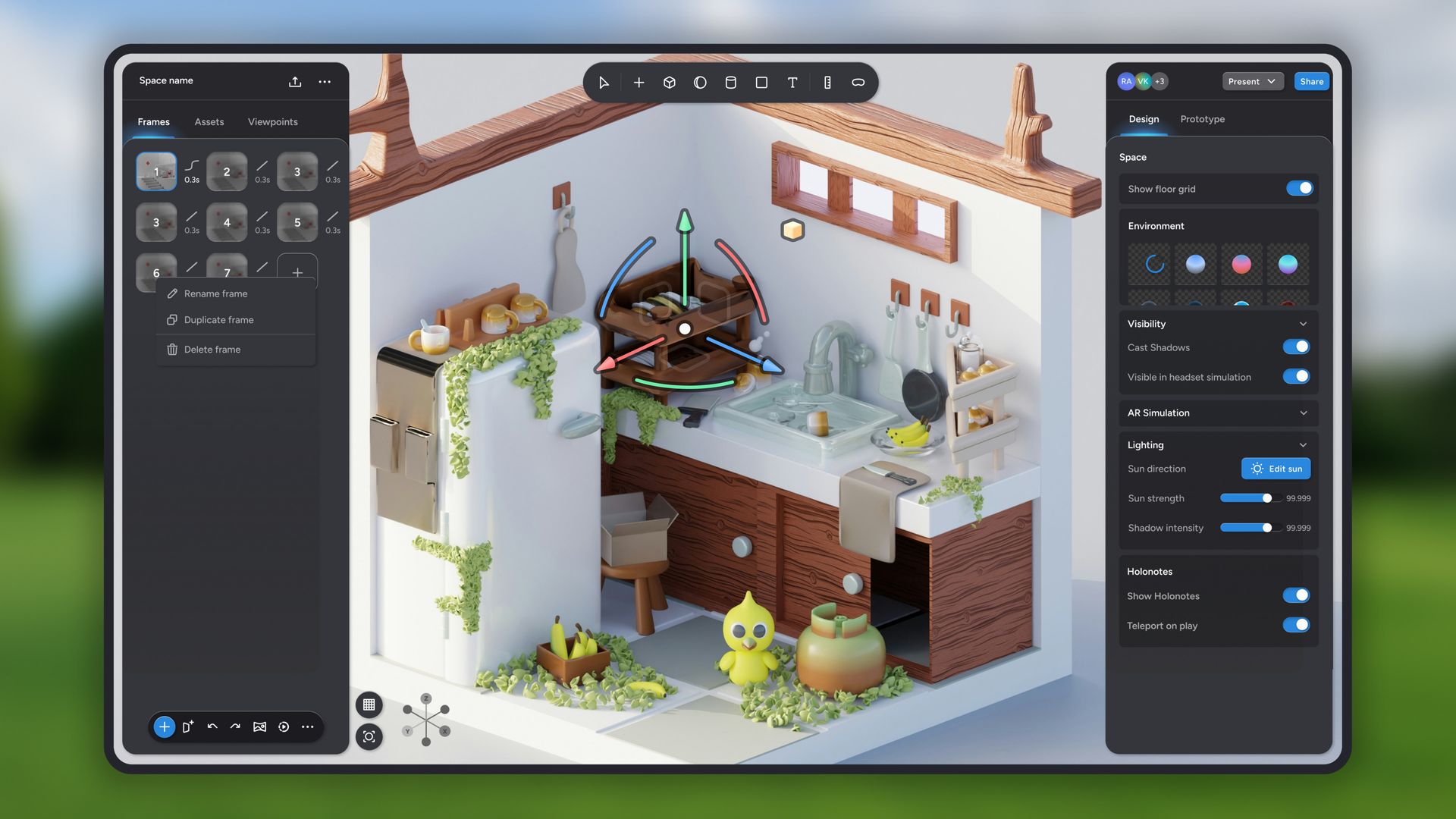 3D Web Editor illustration