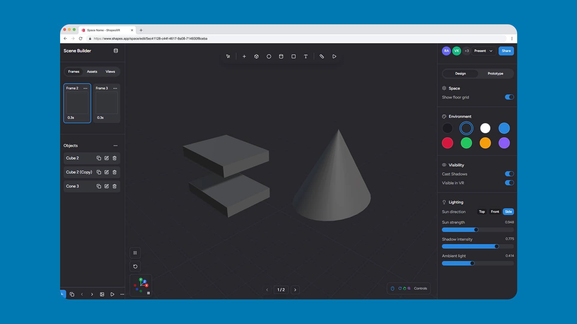 3D Web Editor illustration