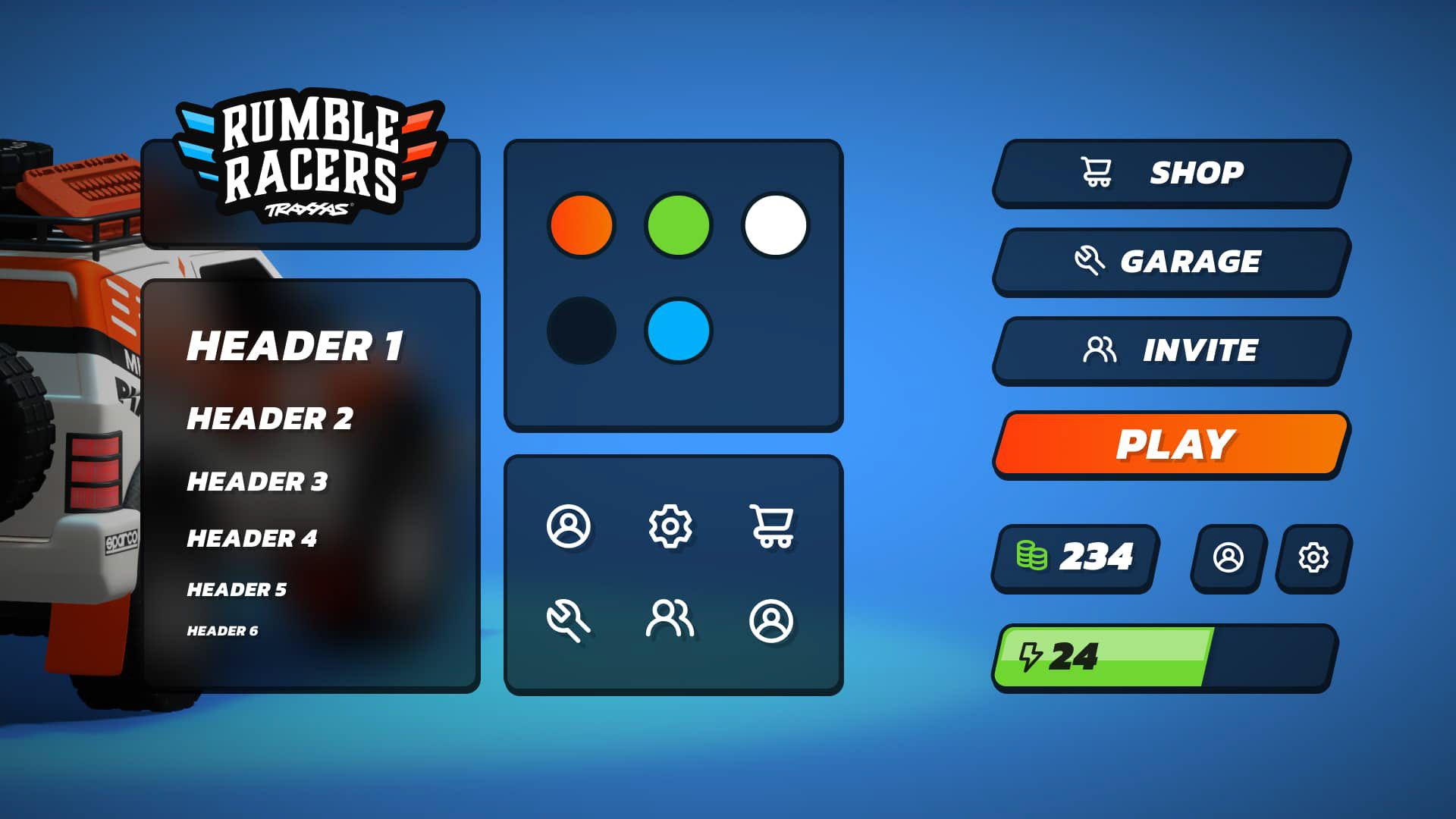 UI Game and 3D model illustration
