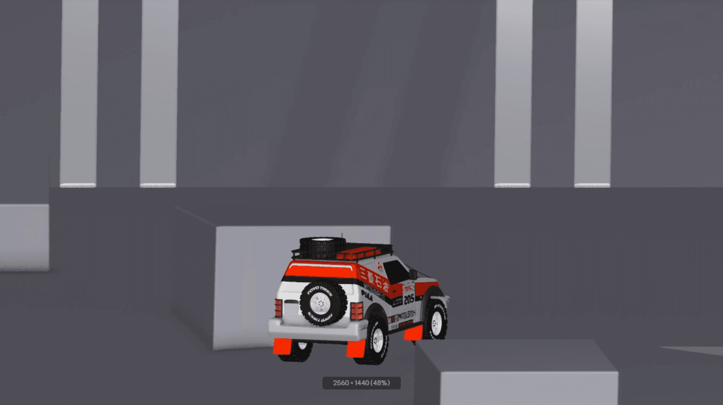 UI Game and 3D model illustration