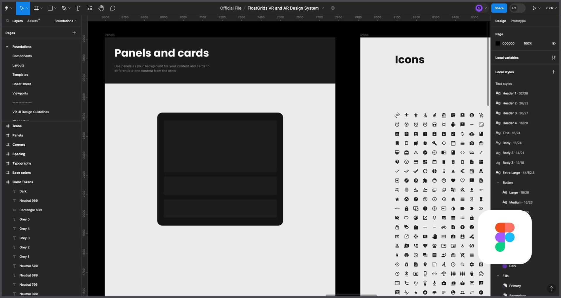 XR Design System for Figma and Unity illustration