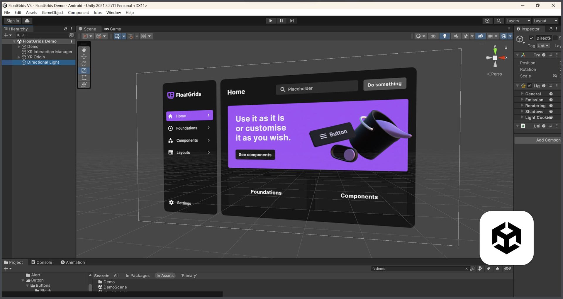 XR Design System for Figma and Unity illustration